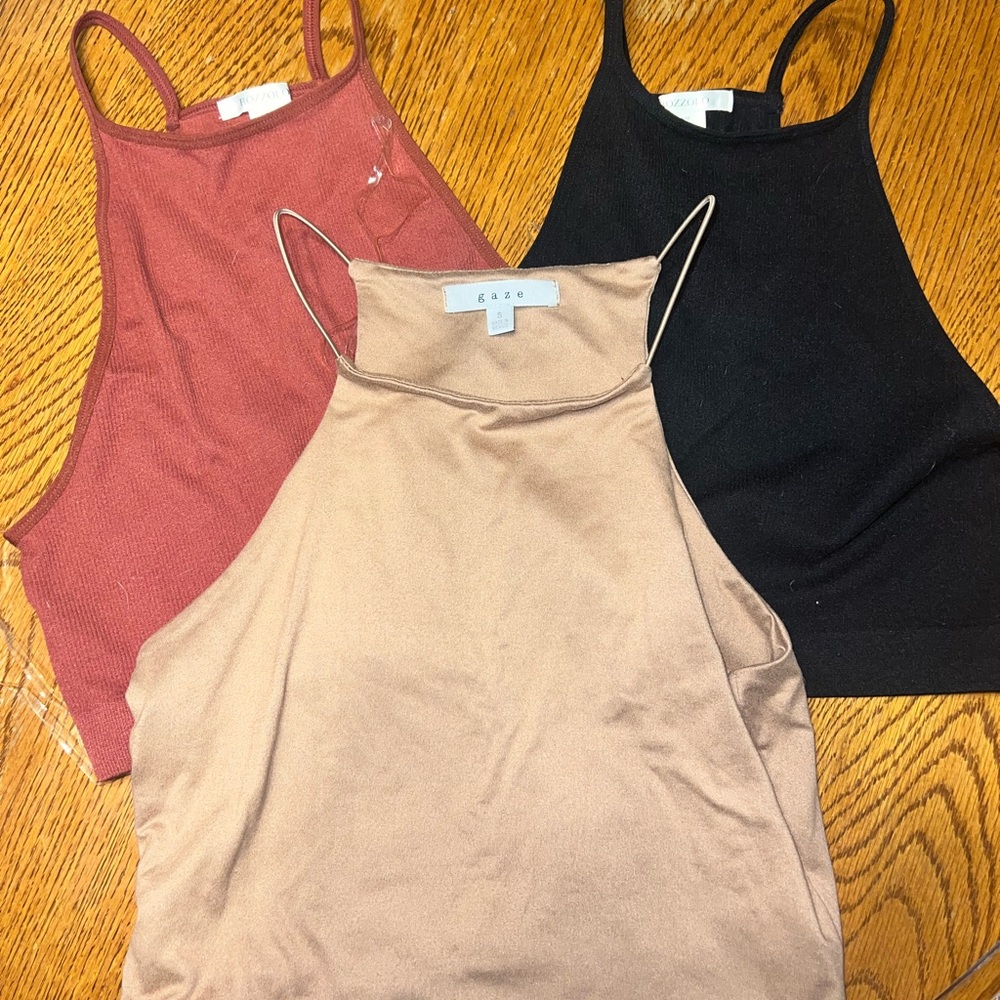 BUNDLE Women's Tank Tops - Black, Tan, Rust